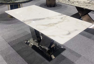 میز ناهار خوری مرمر سفید